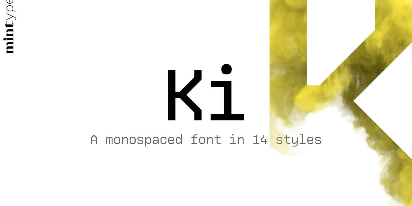 Przykład czcionki Ki Extra Light Italic